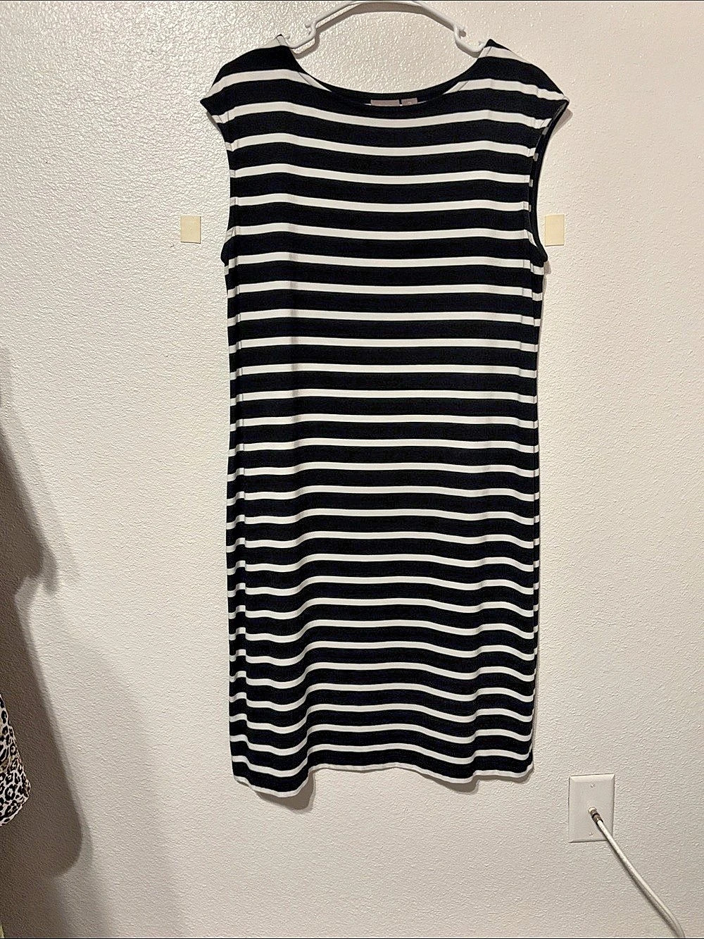 Chico's Striped Mini Dress in Black & White Size 2